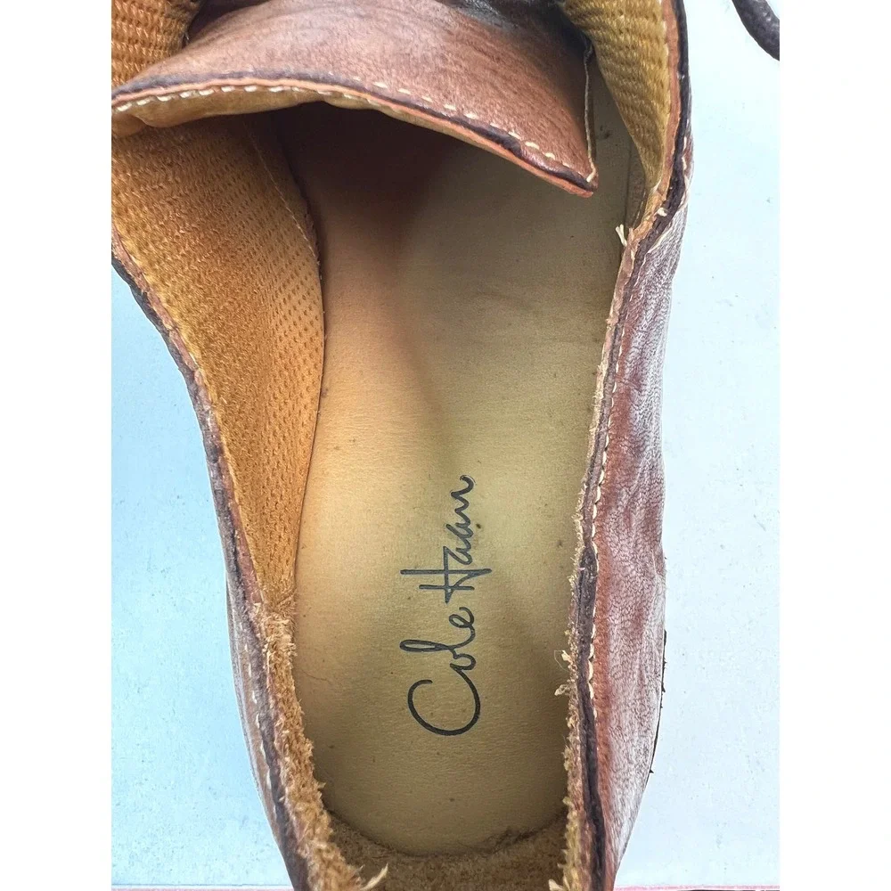 Cole Haan Men's Leather Oxford Dress Shoes‎ Lace Up Brown Size 12M